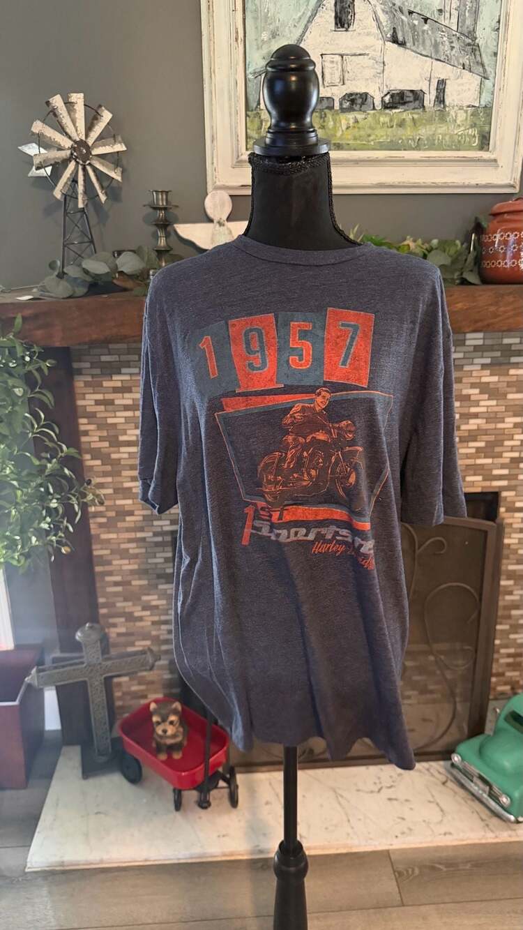 Harley-Davidson Rocky Top Pigeon Forge TN 1957 Motorcycle Graphic Mens T-Shirt X
